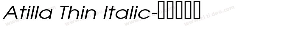 Atilla Thin Italic字体转换